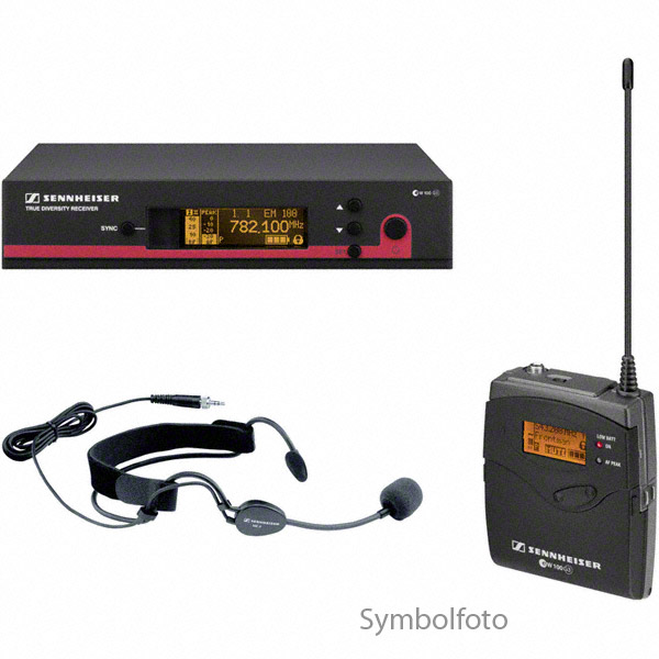 Sennheiser Funkmikrofonset Headset (Sender und Empfänger)