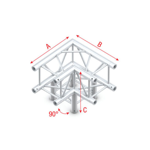 Global Truss F34 Ecke 3-Wege, 90°