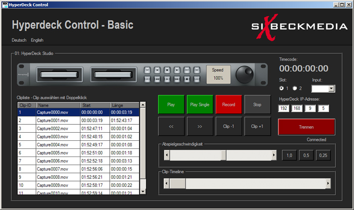 Hyperdeck Control